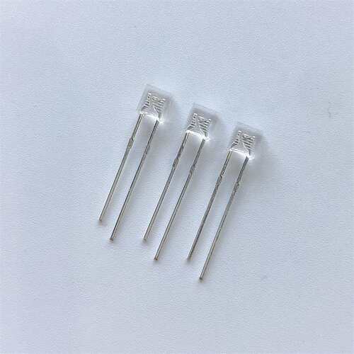 现货方形LED灯珠无边透明红发红灯珠 234LED灯珠直插发光二极管