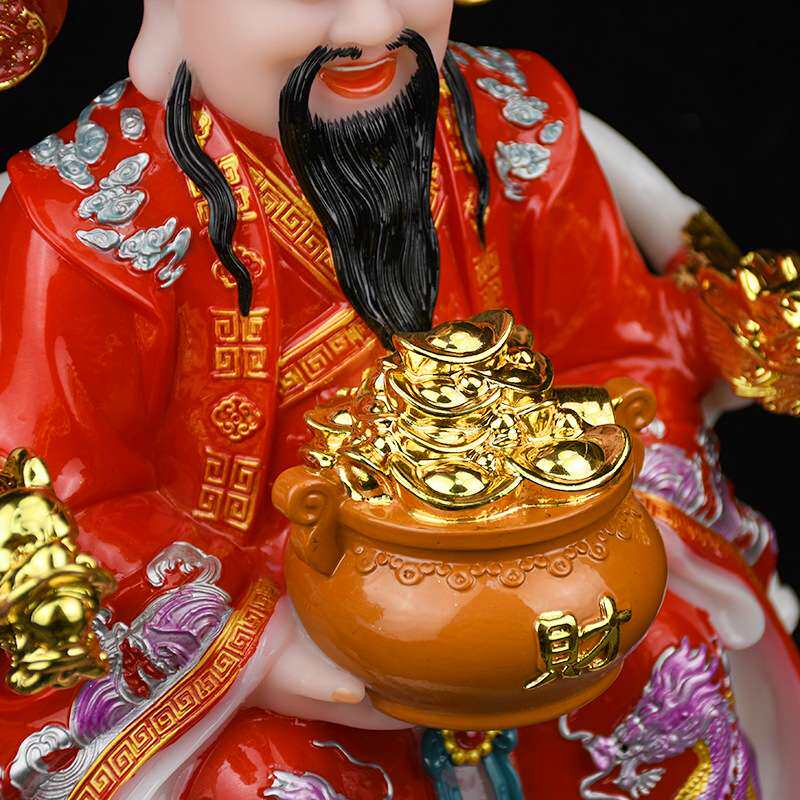 财神爷比干范蠡家用供奉仿汉白玉彩绘文财神爷神像店铺摆件