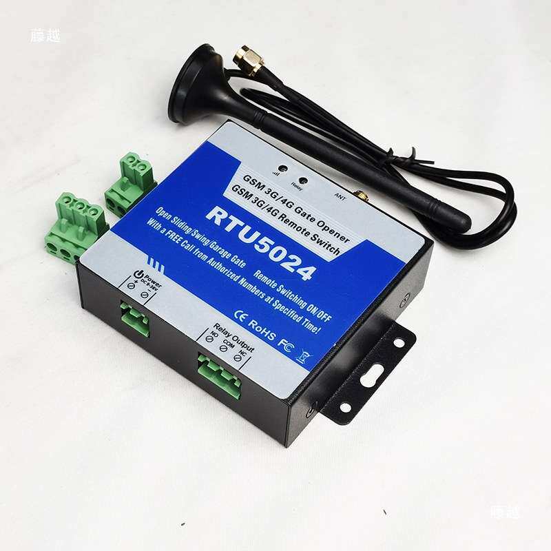 4G RTU5024手机远程控制器搭载开门机实现电话短信开门和关门GSM