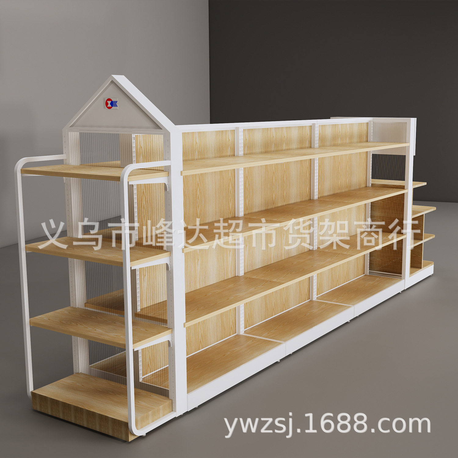 工厂直销名创百货文具双面带端头超市货架 文创玩具潮玩钢木展架