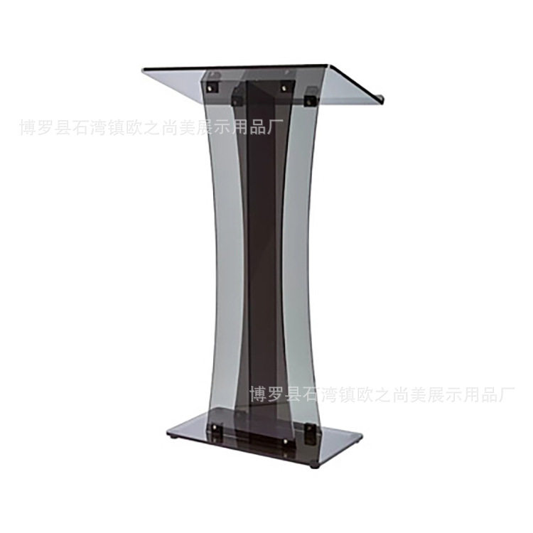 简约透明亚克力立式演讲台