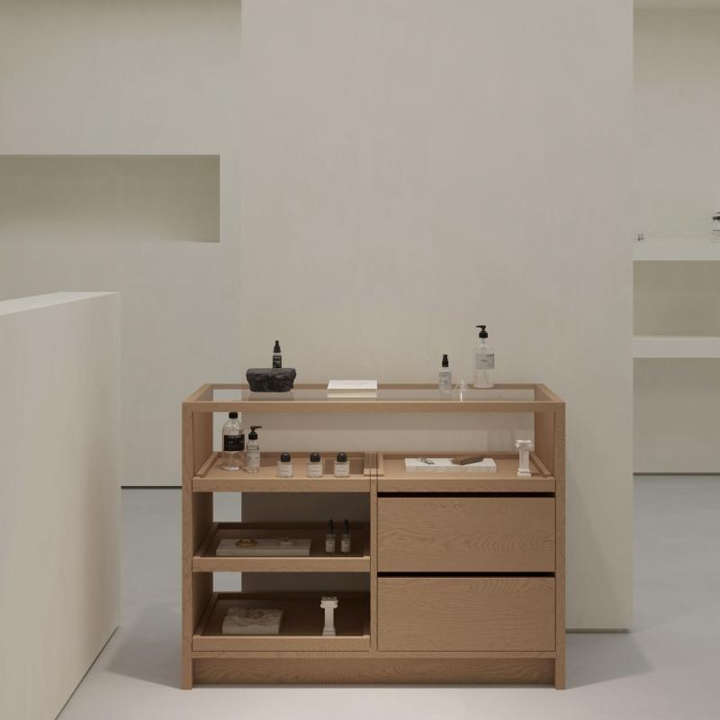 服装店烤漆中岛收银台展示柜