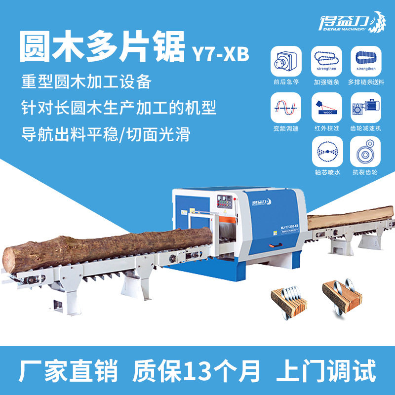 得益力重型圆木多片锯全自动开料