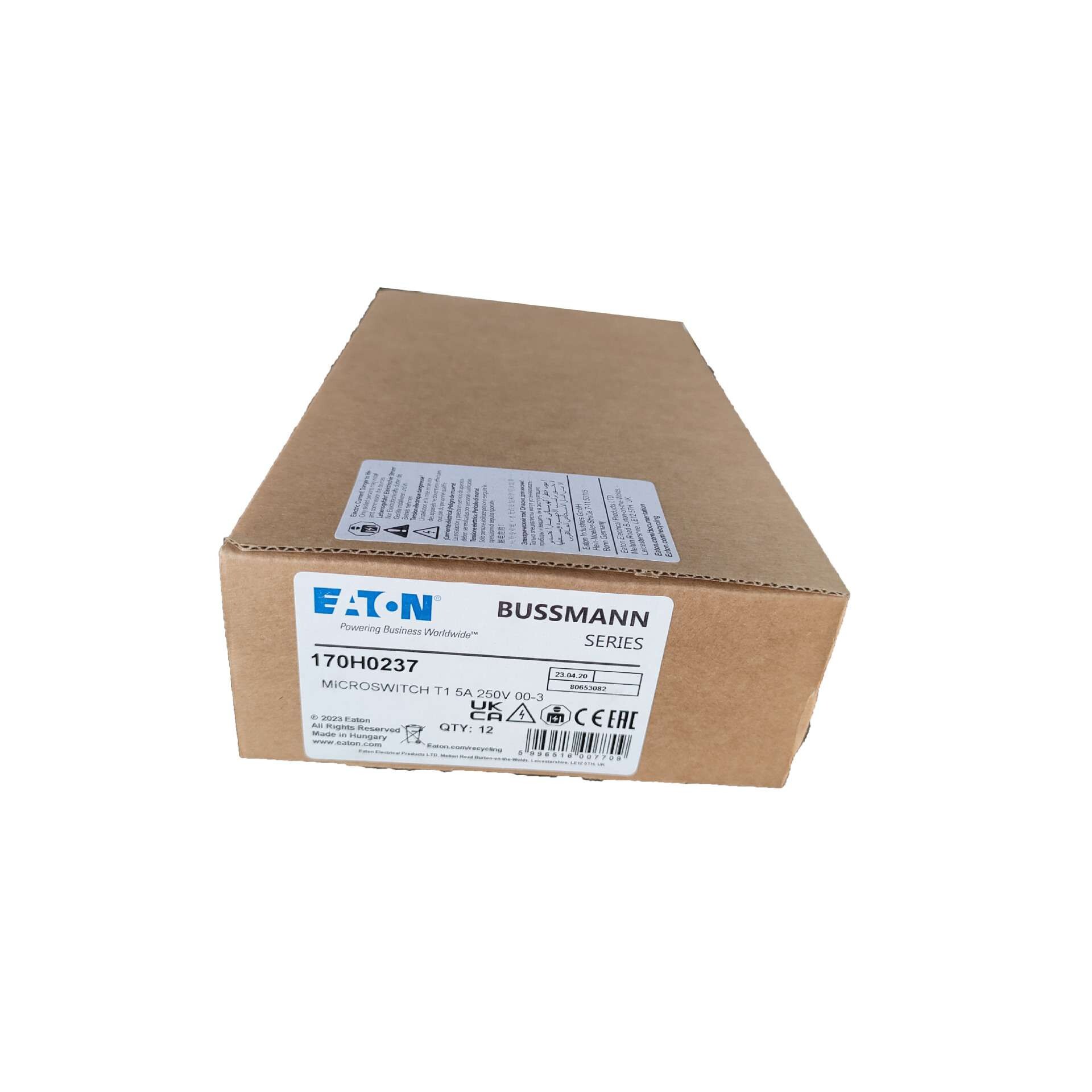 170H0237 熔断器微动开关 250V 5A 巴斯曼BUSSMANN熔断器微动开