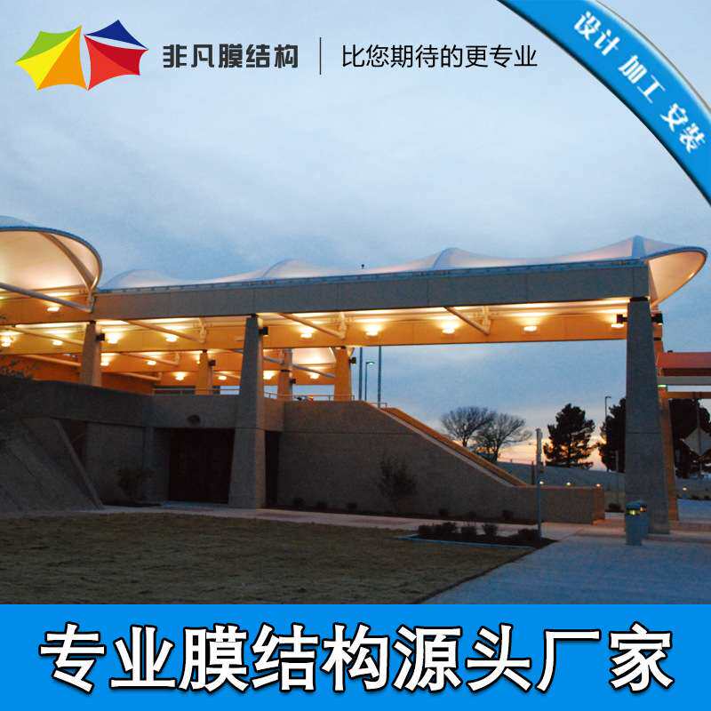 商业类膜结构建筑工程商场酒店膜结构雨棚各类商城加盖膜结构厂家