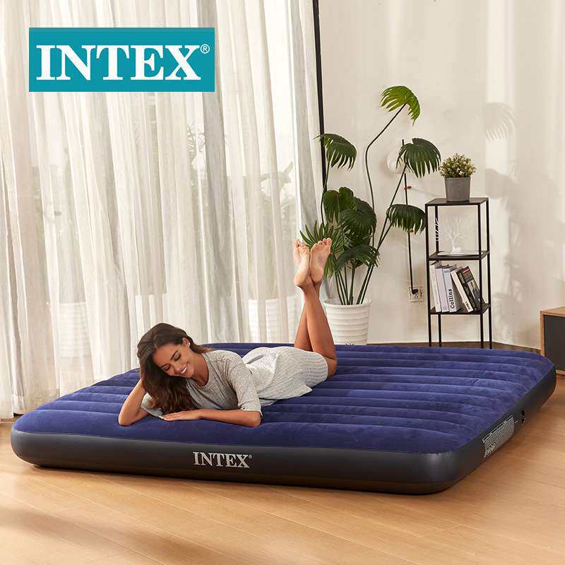 INTEX64755充气床垫双人 气垫床单人户外加厚气垫子 充气床
