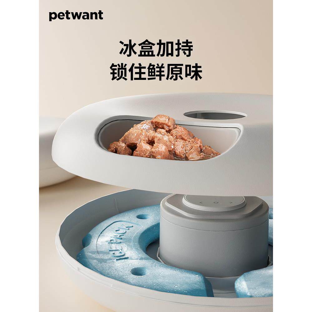 派旺湿粮自动喂食器猫咪定时定量智能宠物湿粮冻干远程控制投喂机