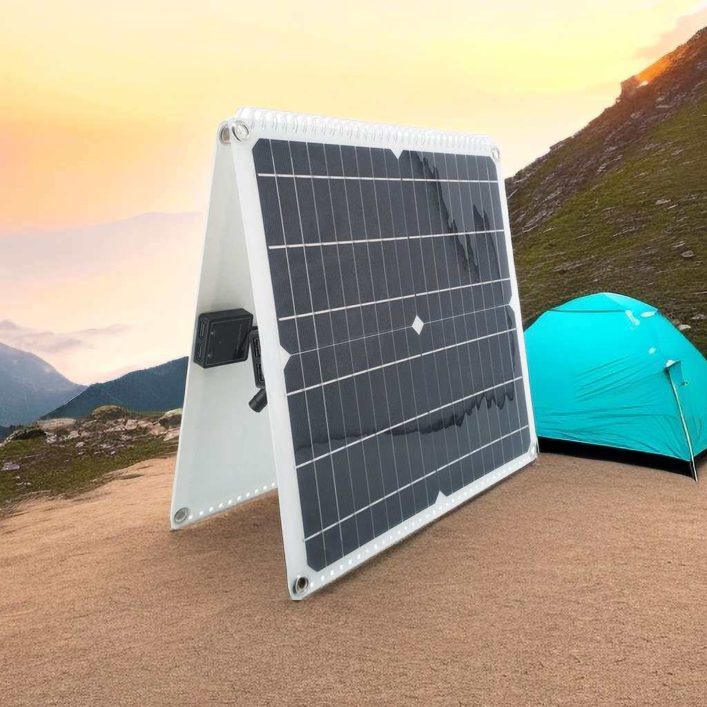 50W太阳能柔性板5V18V24V控制器套装便携式户外太阳能快速充电板