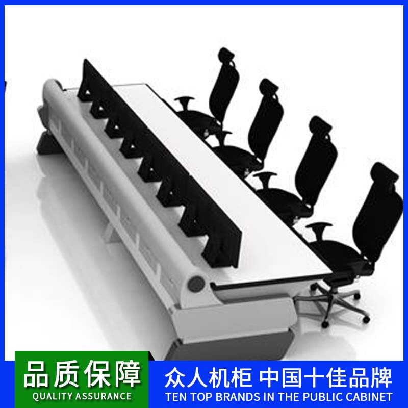 指挥中心控制台监控室调度台操作台双三联多联弧形电脑办公操作台