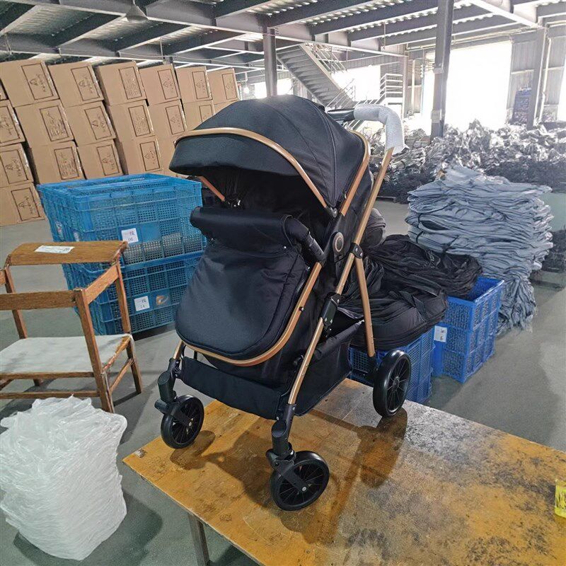 高景观儿童手推车提篮款可拆卸婴儿车推车L可坐可躺轻便折叠小伞