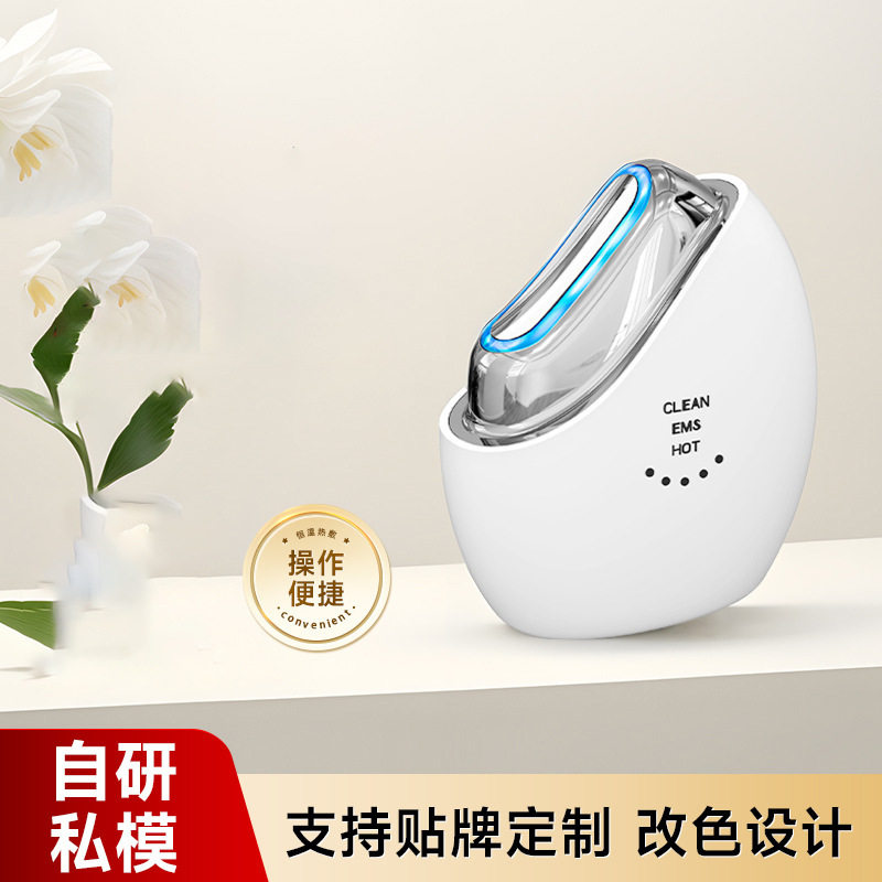 家用跨境智能按摩仪仪脸部导入仪充电式面部按摩刮脸器源头批发