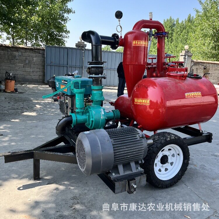 喷灌施肥过滤一体机设备 燃油抽水机组 噪音小低能耗高扬程抽水泵