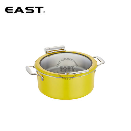 有耳玻璃盖黄色自助餐煲【EAST东方厨具】酒店设备