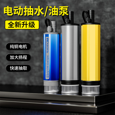电动抽油泵12V24V22伏柴油加油神器气动油抽抽水泵手动小型抽油管