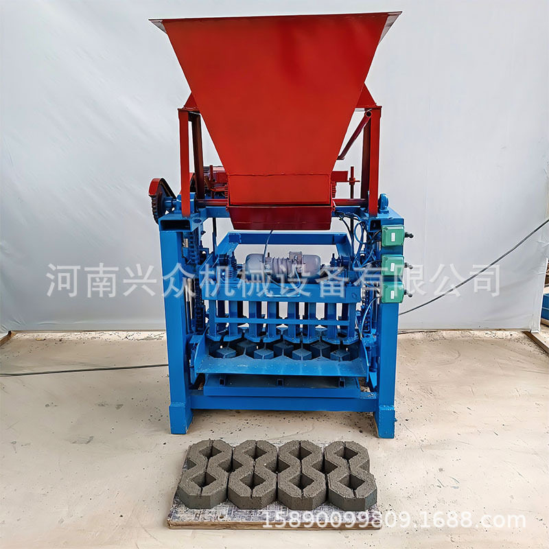 水泥制砖机 面包铺路植草砖 彩色8字砖成型机 人行道荷兰砖机厂家