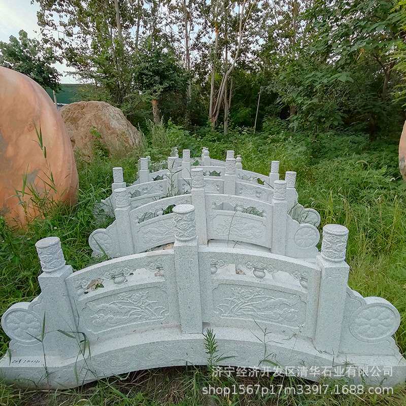 石雕石桥景观工程石雕小桥庭院别墅景区公园仿古户外景观石栏杆桥