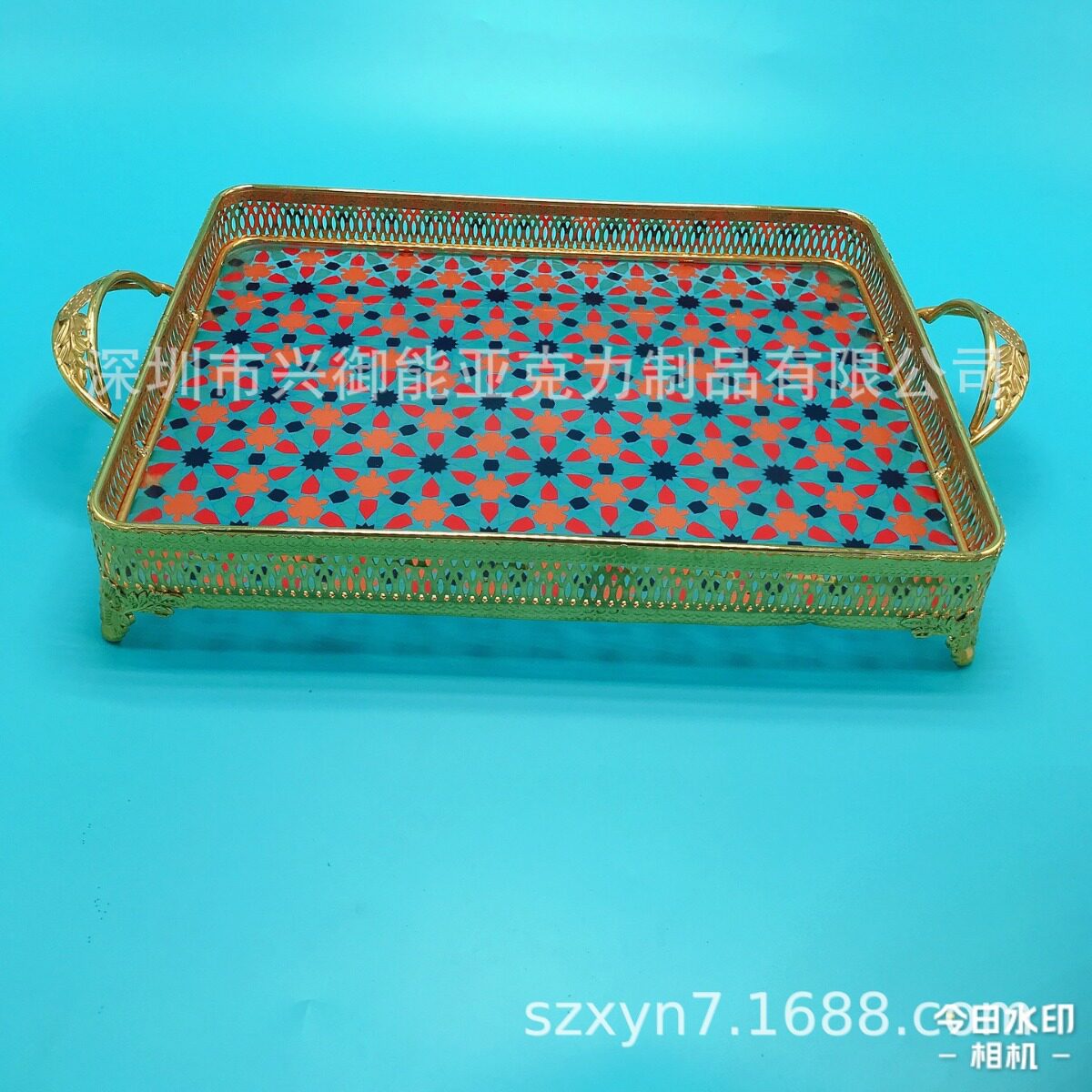 亚克力时尚环保精美托盘/亚克力餐盘生产厂家图片
