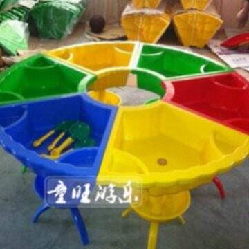 儿童沙水盘幼儿园沙水盘沙盘玩具积木盘多功能圆形桌