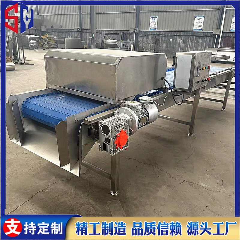 盛诺源生产全自动鸡爪分割机 凤爪切段机 连续式毛料鸡脚分割机