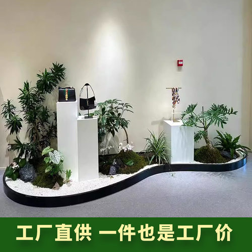 户外花箱组合售楼部广场不锈钢花槽奶茶店铁艺隔断花坛按需制作种