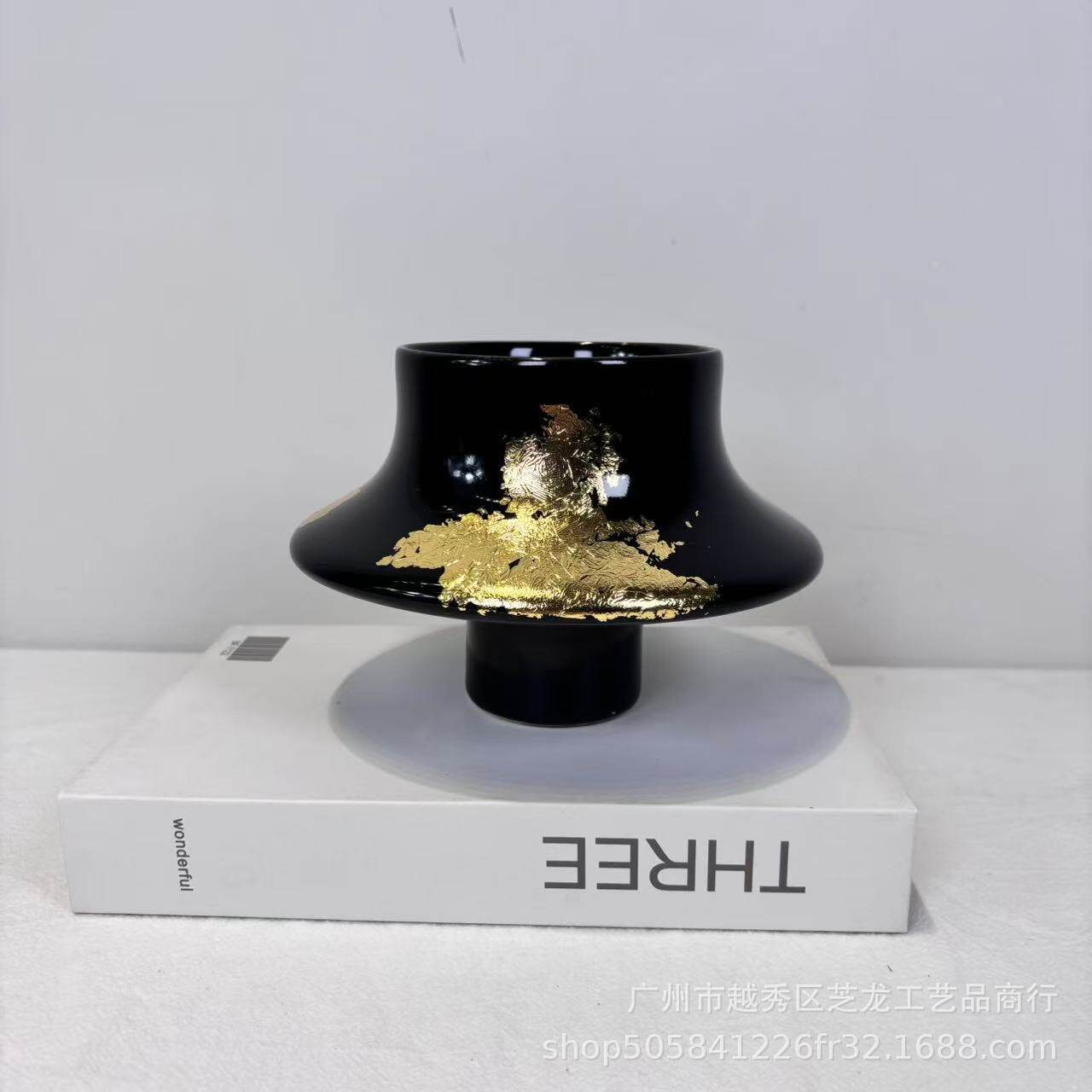 新中式仿真花艺小盆栽苔藓绿植摆件客厅家居售楼部软装工艺品花器