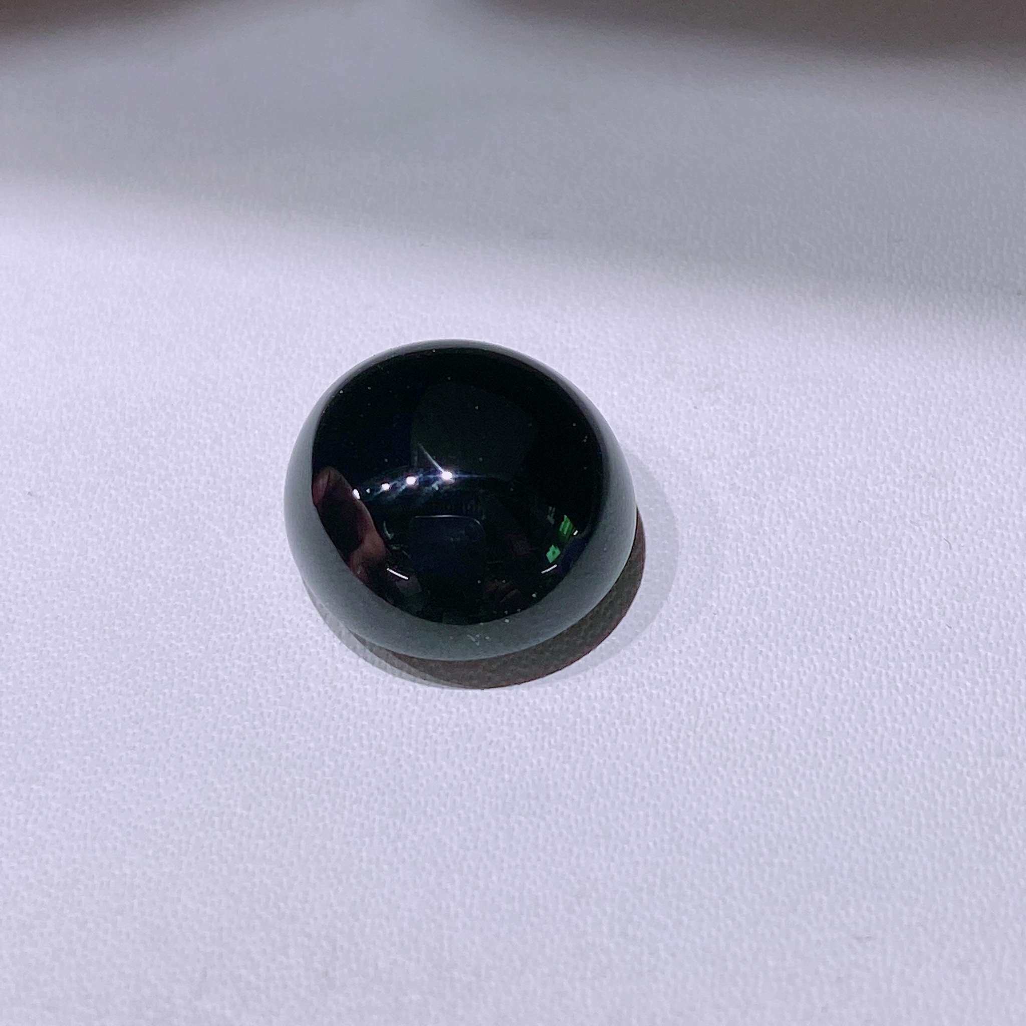 缅甸天然翡翠a货墨翠蛋面裸石键盘黑打灯透绿,mt卡13.8-12.8-8mm