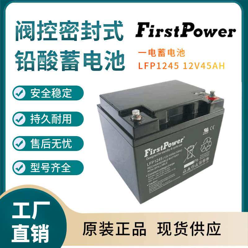 一电蓄电池LFP1245 12V4H 紧急电源 变电站 紧急电源三年非进口