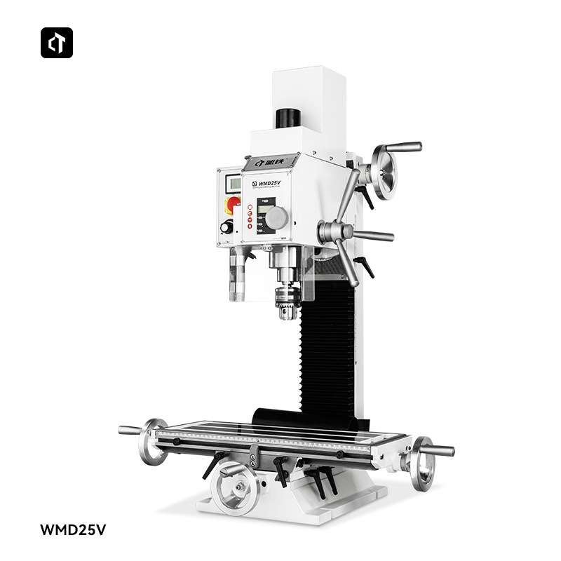 呲铁家用小型钻铣床WMD25V高精度金属数显一体机多功能微型钻铣床