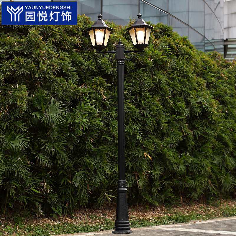 led路灯户外防水欧式别墅小区灯景观高杆复古室外园林庭院简约灯