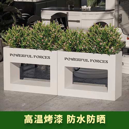仿真花槽户外花箱售楼部隔断假花绿植组合装饰户外铁艺花架