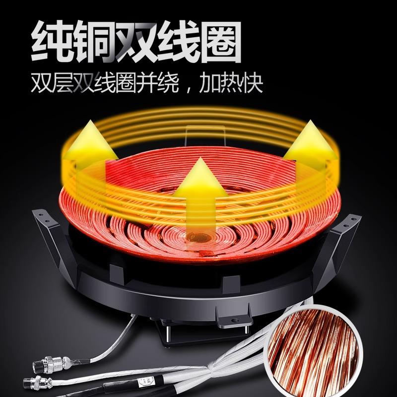 商用双头大锅灶大功率猛火大炒食堂酒店工厂双眼大炒灶双头凹面炉