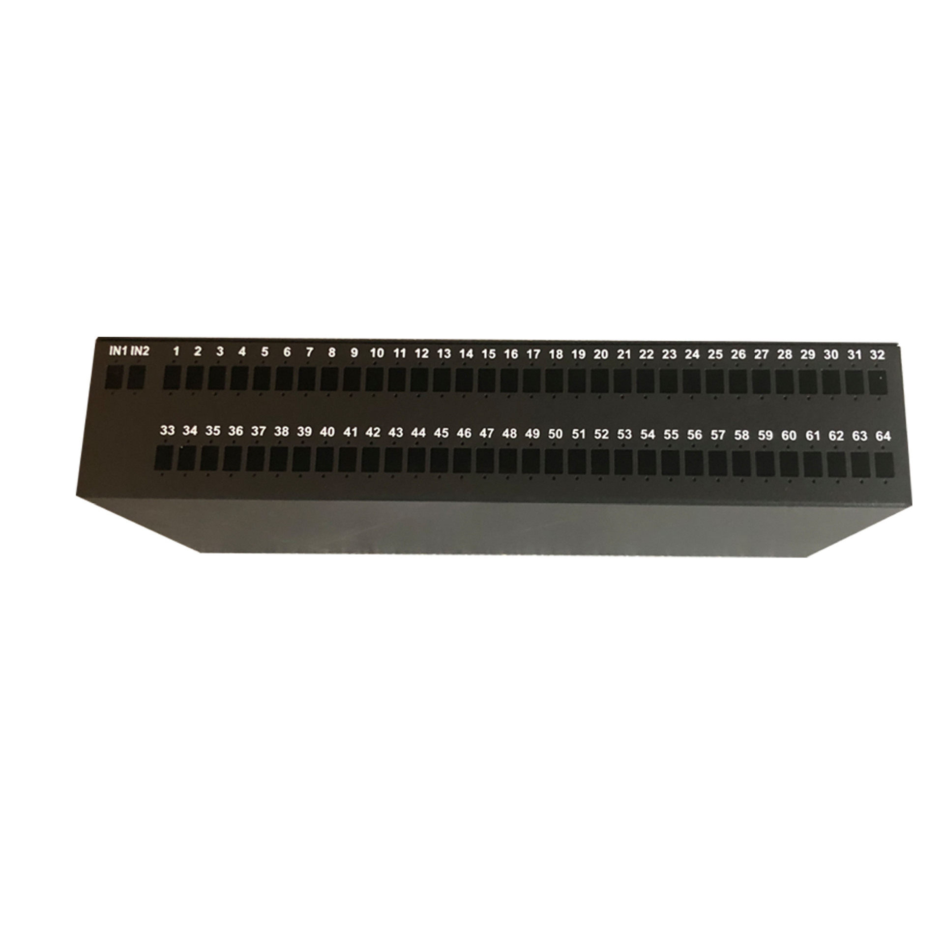 现货厂家直销2分64LC/APC-PLC光分路器2分32SC/APC机架式光分路