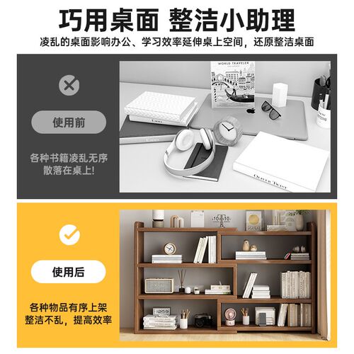 书架落地家用多层放书本架家用伸缩调节储物架置物架新款简易书柜