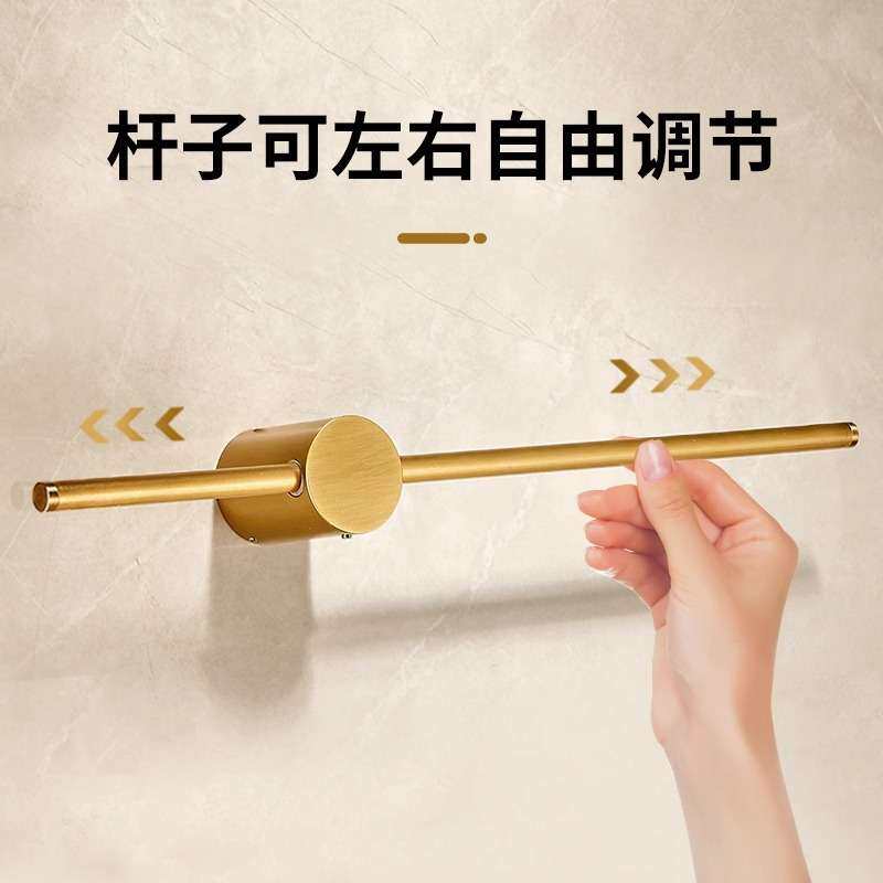 轻奢仿古毛巾杆极简全铜毛巾架单杆卫生间酒店别墅浴巾架浴室挂架