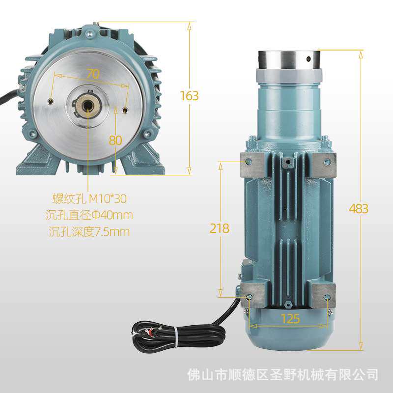 CDQC德驱驰双边磨斜边机大头电机UAMT80A2.2UAMT80T3KW玻璃磨头