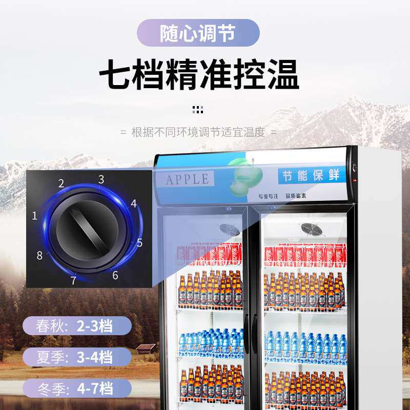 冷藏柜单门展示柜保鲜柜立式双门商用饮料冷饮蔬菜水果柜超市冷柜