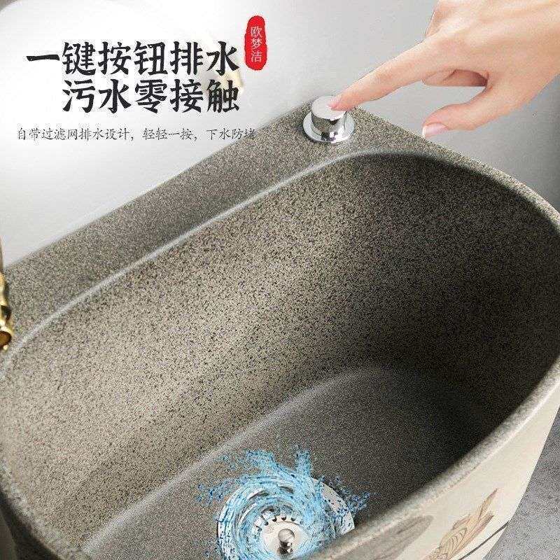 中式复古拖把盆户外阳台拖把池卫生间洗拖把池地盆家用墩布池水槽