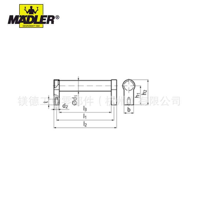 Maedler 带直脚 不锈钢制 管状拉手 335型
