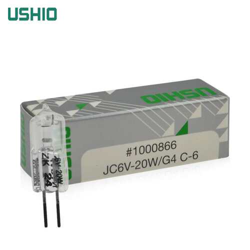 优秀显微镜专用灯泡USHIO JC6V20W/G4 C-6光学仪器米泡JC 6V-20W