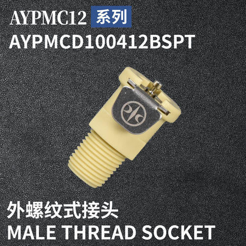 安岩高纯CPC型快插接头AYPMCD100412BSPT兼容CPC和LT塑料接头快接