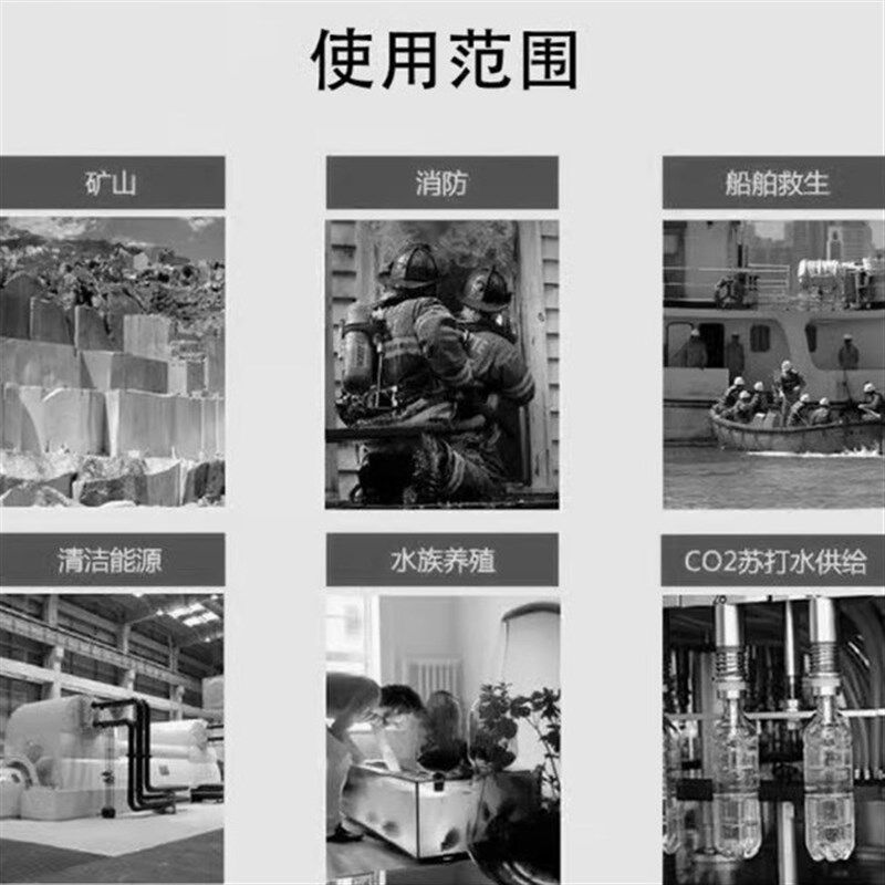 30mpa高压铝瓶加厚防爆铝合金材质65mm可充气储气罐高压气罐气瓶