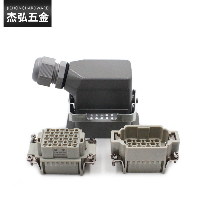 供应重载矩形连接器工业防水火车机器人电航空气插头HDC-HDD-042