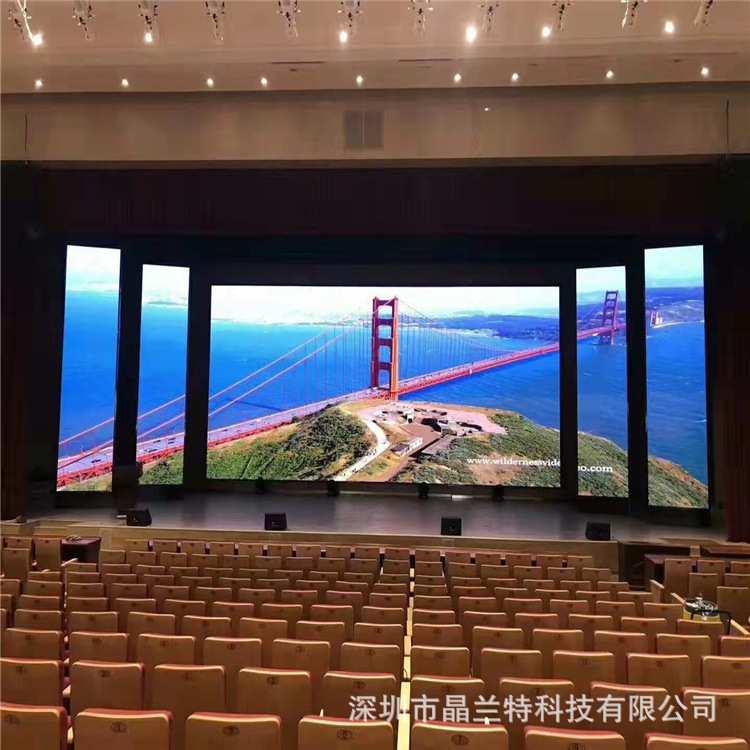 【】LED室内舞台布景会议中心剧场可移动高亮全彩显示屏