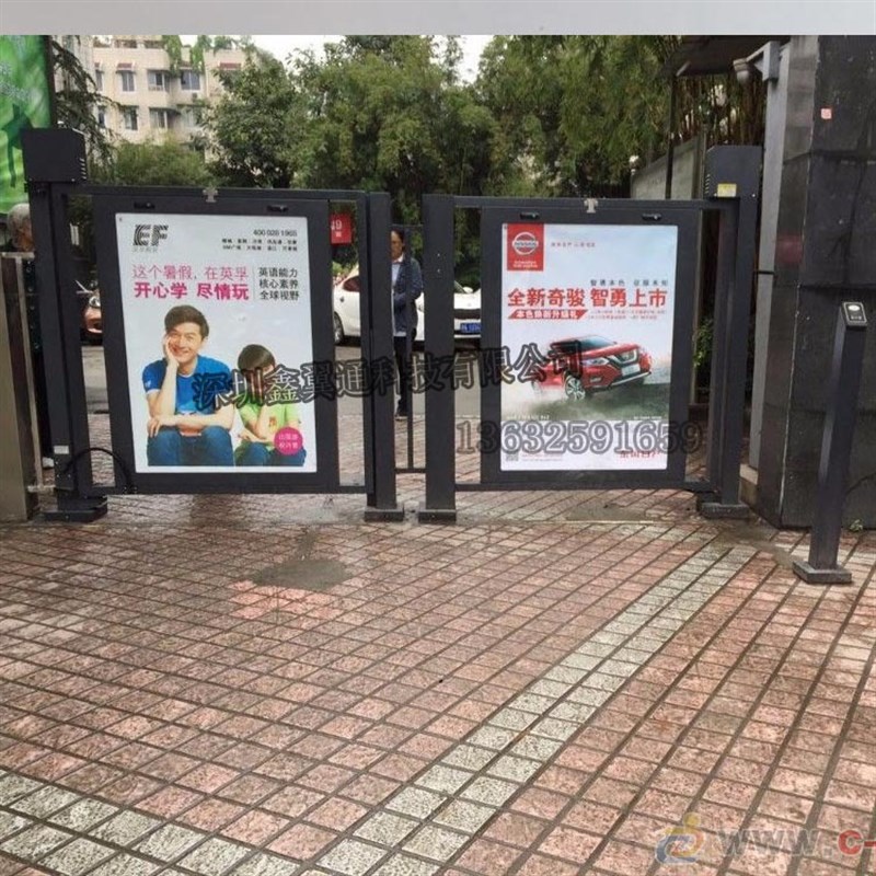 优质小区广告f门 武汉小区广告闸机 湖南碧桂园人行通道广告门