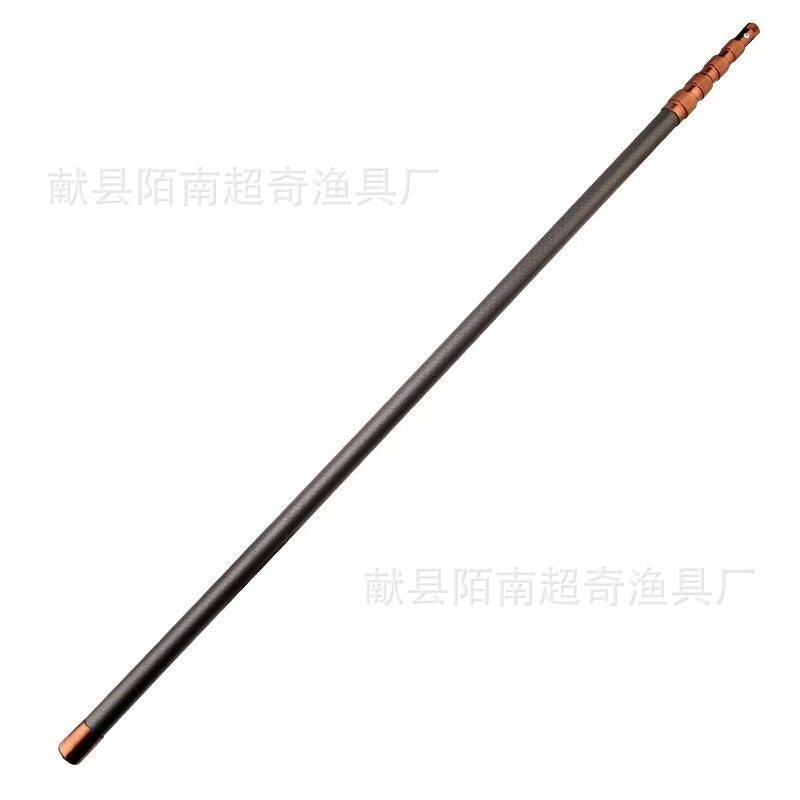大物碳素抄网竿超轻硬伸缩多功能专用金属定位抄网杆割草打窝竿