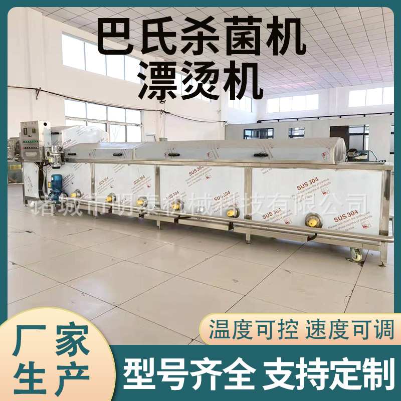 藕片海带扣漂烫机 桃罐头山楂罐头杀菌冷却线 八宝菜巴氏杀菌机