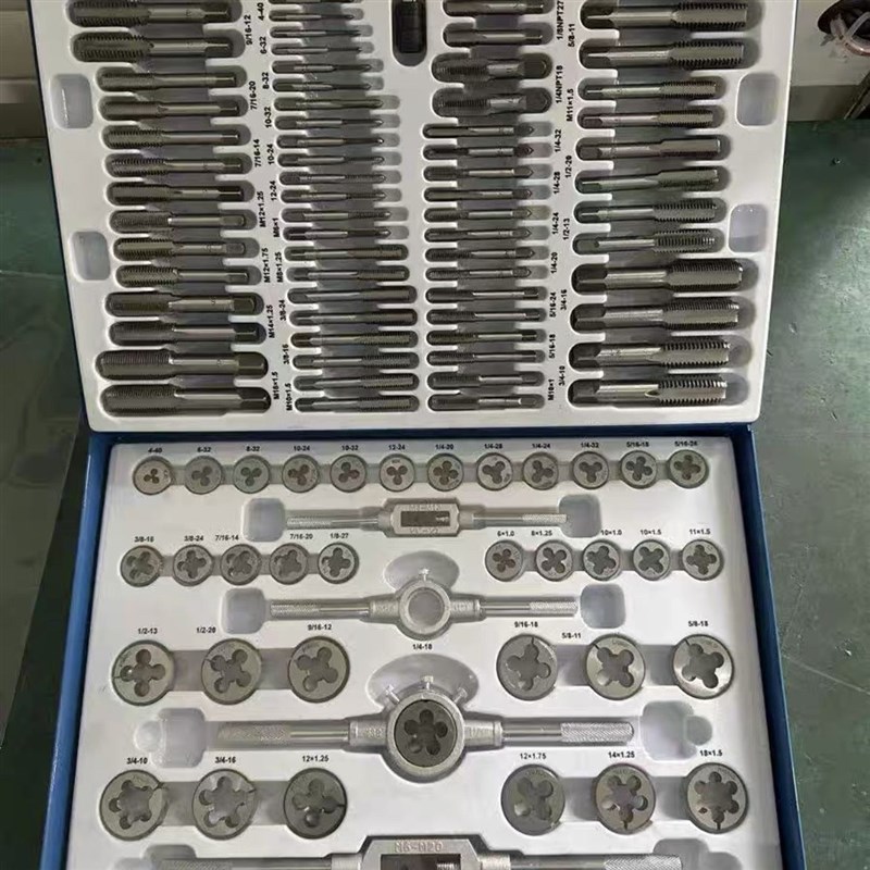 丝锥板牙套装110pc45Pc公B英制组套手用扳手板牙绞手丝锥板牙