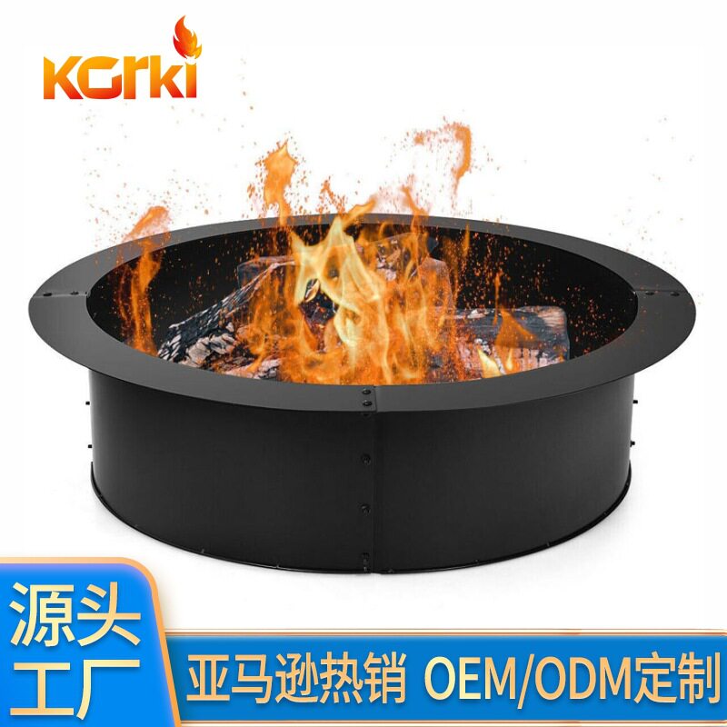 跨境取暖大火炉火坑庭院焚火台户外野营烧烤炊具篝火晚会大火盆