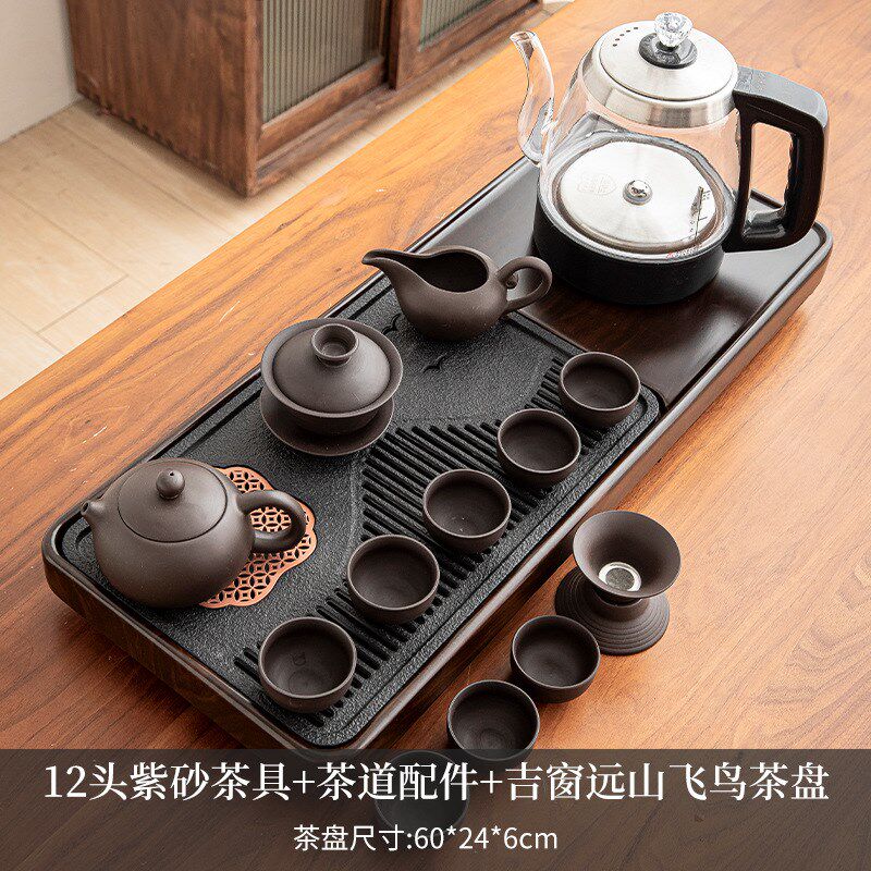 茶具套装轻奢高档家用新功夫陶瓷茶壶喝茶盖碗Q茶盘茶杯汝窑泡茶