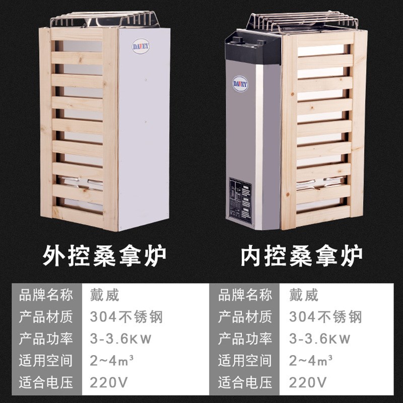 迷你型桑拿炉家用小型304不锈钢汗蒸炉子加热取暖设备干蒸房配件